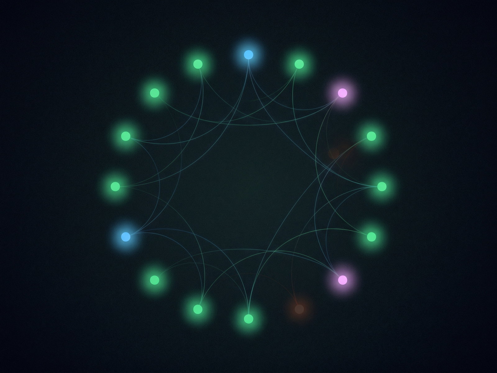 A glowing constellation of muscle-group nodes